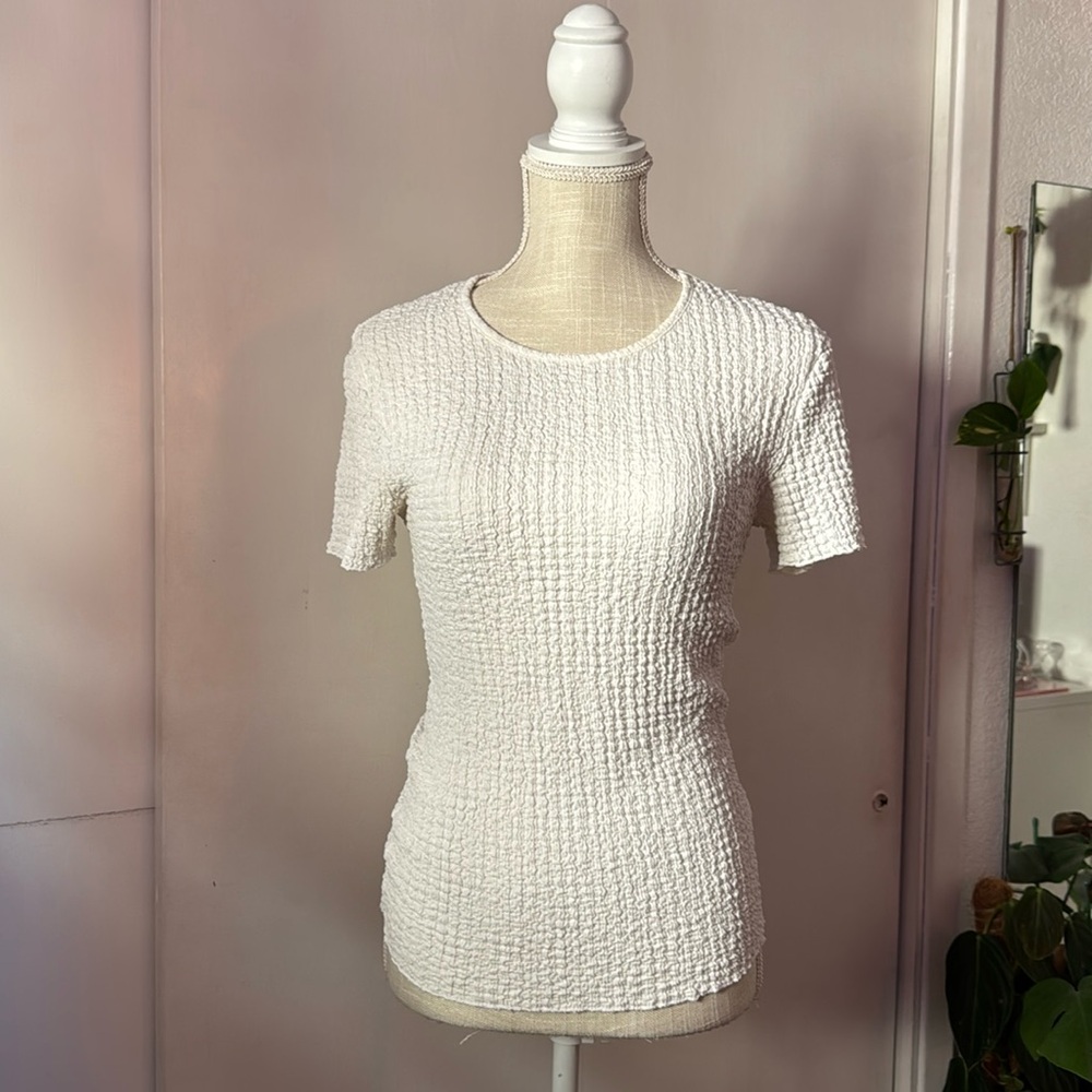 business casual white tee